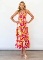 Women's Slim Wide Hem Printed Vacation Sundress