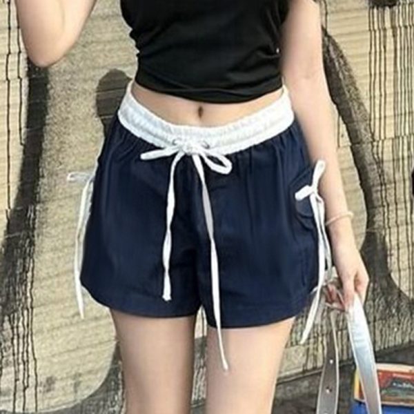 Women's Overalls Lace up Basic Casual Sexy Shorts Summer