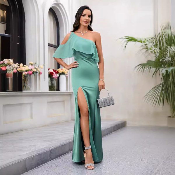 Women's Tight Elegant Graceful Dress High Slit Maxi Dress