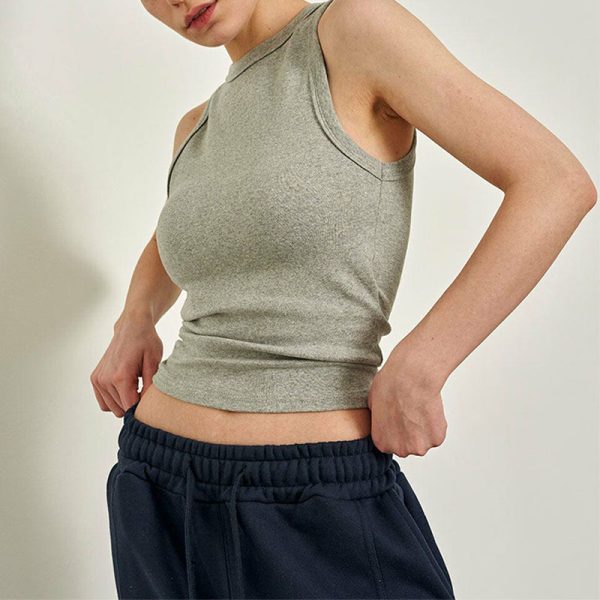 Women's Bottoming Shirt Sleeveless High Elastic Thread Yoga Workout Clothes Can Be Worn Outside