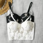 Women's Spicy Corset Exposed Cropped Boning Corset Tube Top Underwear Cotton Cup Top