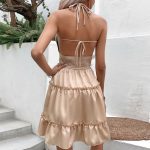 Women's Stitching High Waist Slimming Ladies Dress