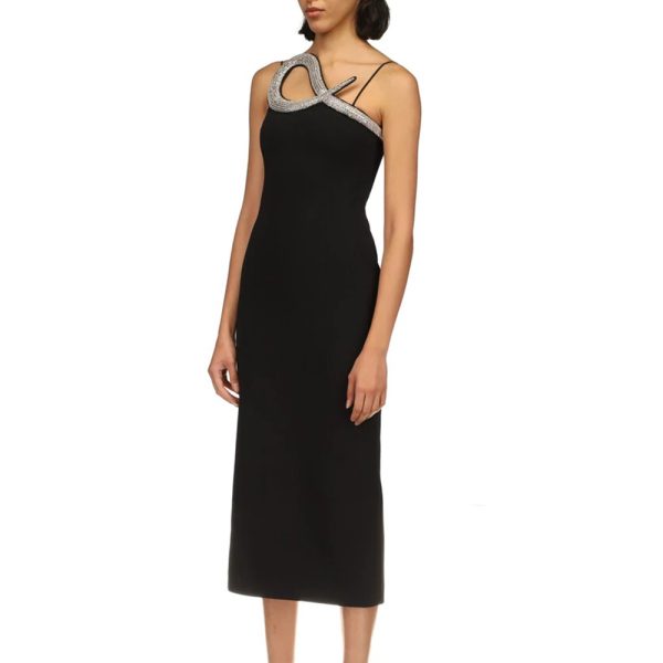 Women's Bandage Dress Diamond Party Gathering Midi Dress