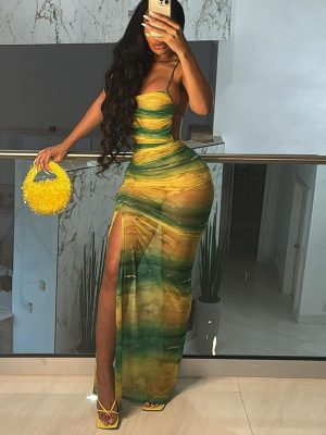 Women's Clothes Sexy  Slit Sexy Jumpsuit Maxi Dress