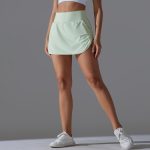 Women's Two Piece Culottes Women Back Waist Pocket Sports Yoga Skirt