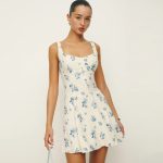 Women's Square Collar Backless Fresh Sweet Floral A Line Dress