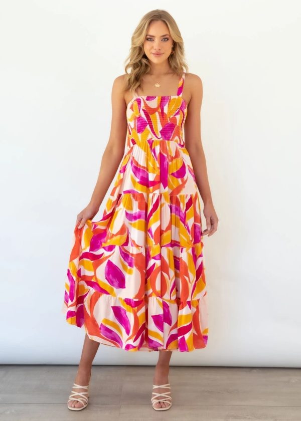 Women's Slim Wide Hem Printed Vacation Sundress