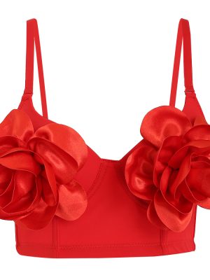 Women's Sexy 3D Big Floral Dress Sense Boning Corset Bra