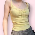 Women's Sunken Stripe Basic Vest Summer Sweet Outer Wear Inner Wear Sling