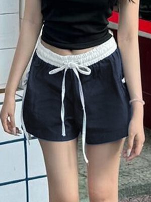 Women's Overalls Lace up Basic Casual Sexy Shorts Summer