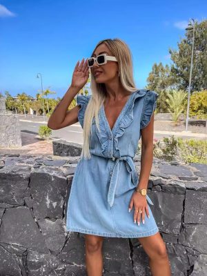 Women's Casual Sleeveless Loose Denim Dress