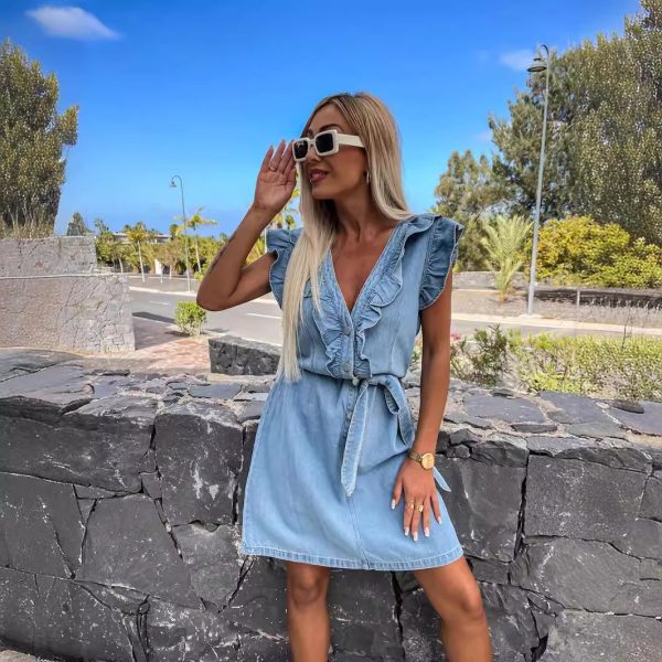 Women's Casual Sleeveless Loose Denim Dress