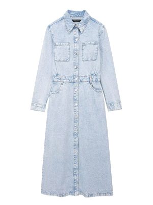 Women's  Casual Denim Midi Dress