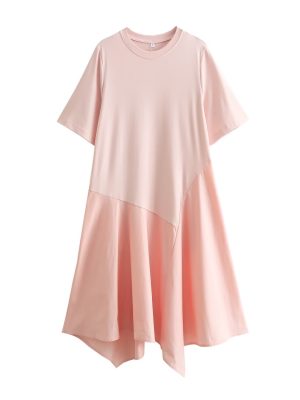 Women's Edition Asymmetric Dress T shirt Dress Spring