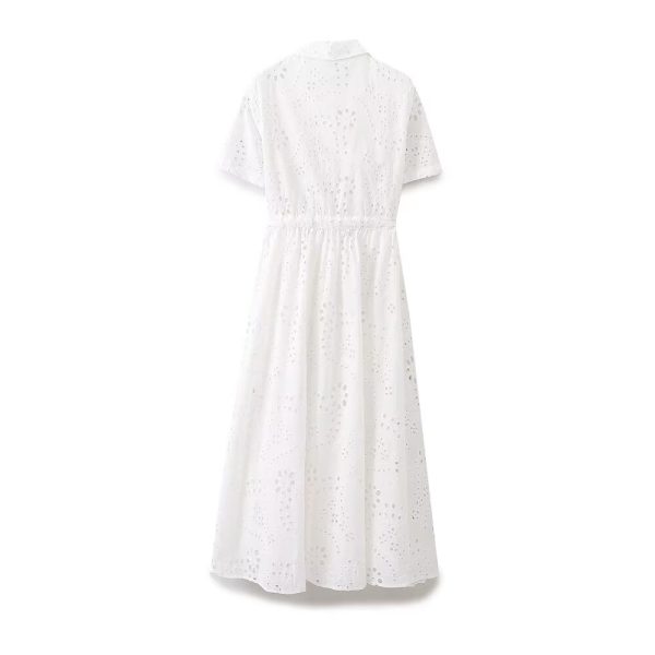 Women's Spring  Clothing Embroidered Shirt Dress