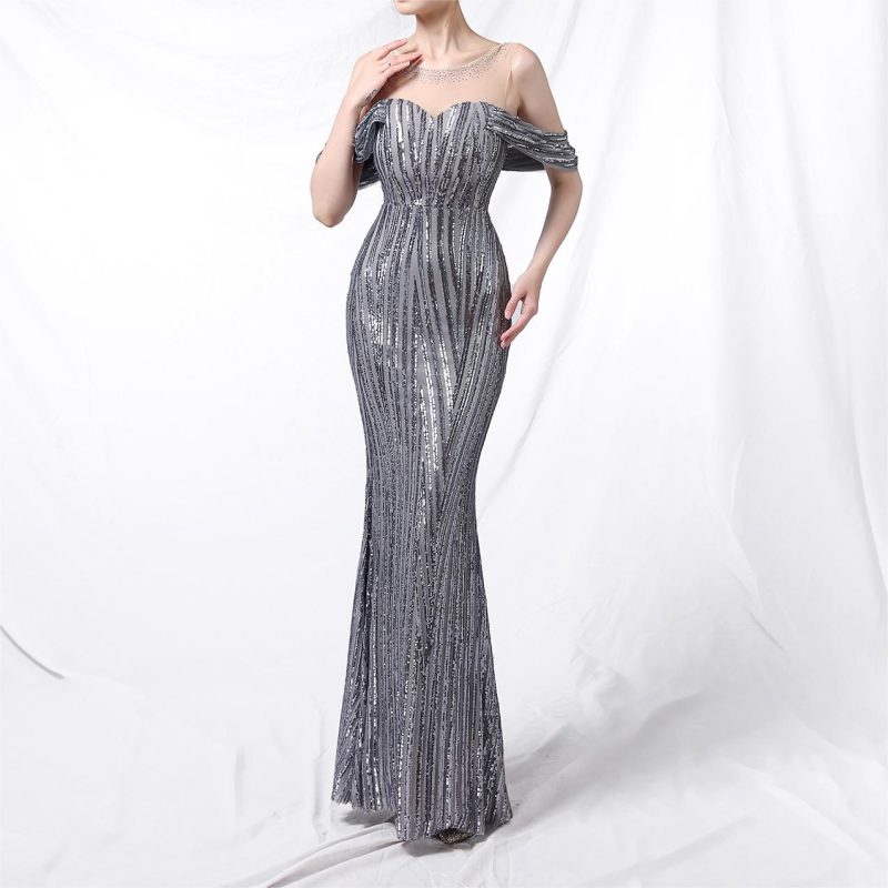 Women's  Sequ Long Formal Dress Prom Party Etiquette Celebration Evening Dress