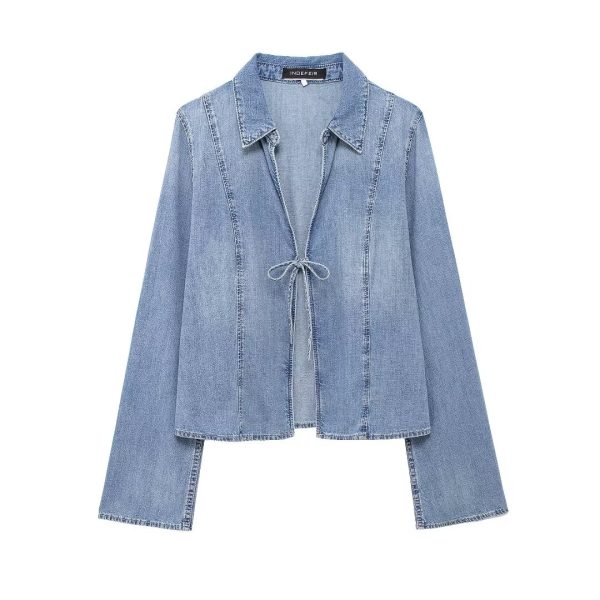 Women's  Pullover Denim Blouse Women