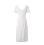 Women's  Short Sleeved Long Dress