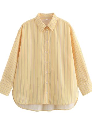 Women's  Matching Striped Poplin Shirt