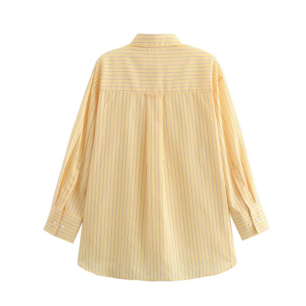 Women's  Matching Striped Poplin Shirt