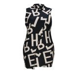 Women's  Graphic Printing Asymmetric Hip Dress