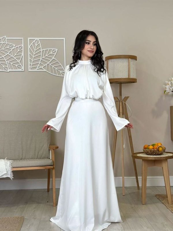 Women's Long Sleeve High Waist Dress