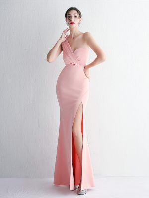 Women's Fishtail Wedding Car Model Exhibition Dress