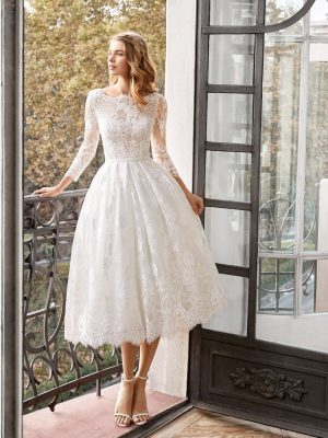 Women's Sleeve Slim Wedding Dress Midi Dress