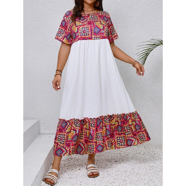 Women's Sleeve Long Pattern Dress Women