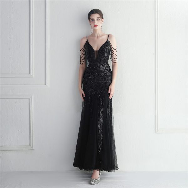 Women's Wedding Dinner Long Camisole Evening Dress