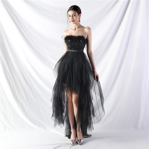 Women's Long Wrapped Chest Evening Dress