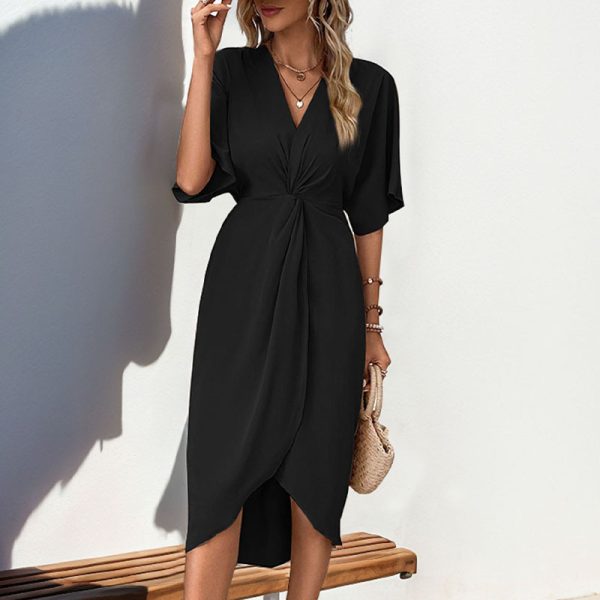 Women's   Color Irregular Asymmetric Dress