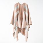 Women's Winter Cashmere like Women Multi Functional Summer Air Conditioned Room Split Gold Silk Cape Shawl