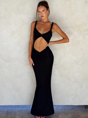 Women's  Cropped Sexy Slim Fit Jumpsuit Maxi Dress Women