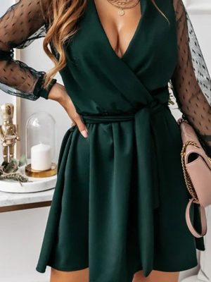 Women's  Sleeve Big Hem Dress