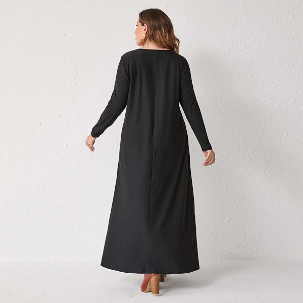 Women's Clothes Casual Simple Dress Autumn Winter Loose Ankle Length Dress