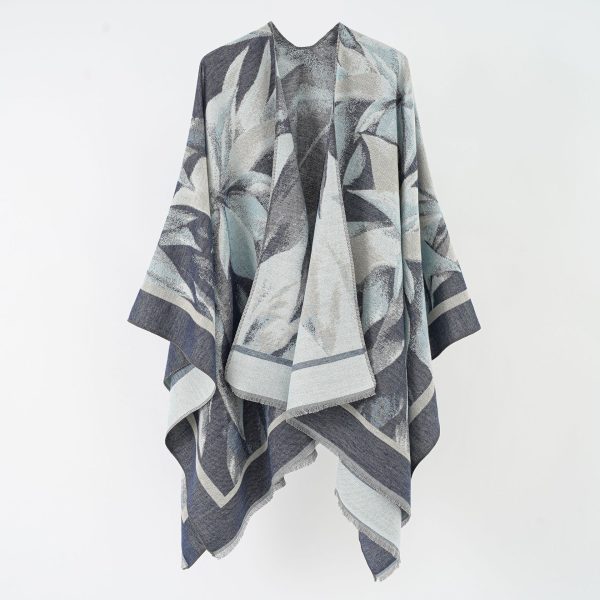 Women's Shawl Casual Matching Travel Cloak Autumn Winter Warm Split Shawl Cloak