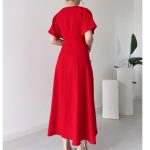 Women's  Drawstring Dress Long Dress