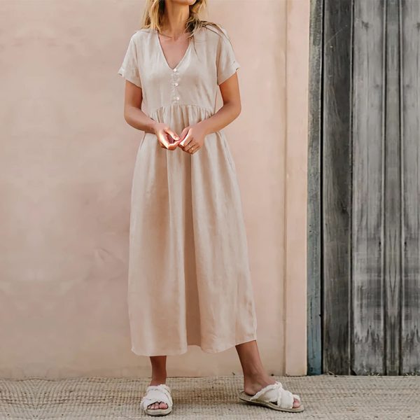 Women's  Solid Color Elegant Loose Dress