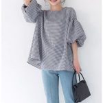 Women's  Lantern Sleeve Round Neck Top