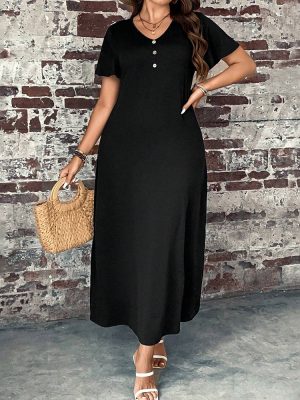 Women's  Daily Casual Simple All Match Maxi Dress