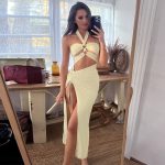 Women's Hollow Out Cutout Slit Dress