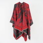 Women's Shawl Casual Matching Travel Cloak Autumn Winter Warm Split Shawl Cloak