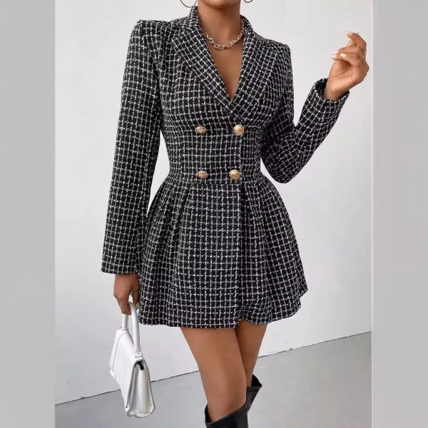 Women's  Long Sleeve Dress Coat