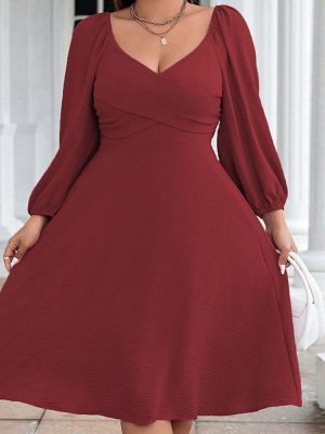 Women's Long Sleeve Mid Length Dress