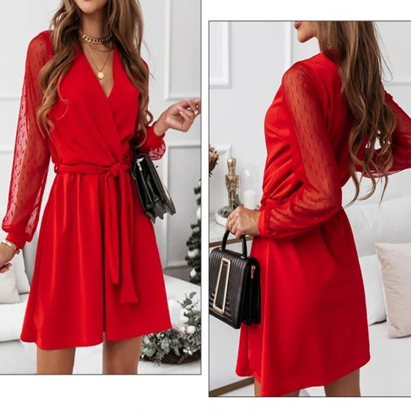 Women's  Sleeve Big Hem Dress