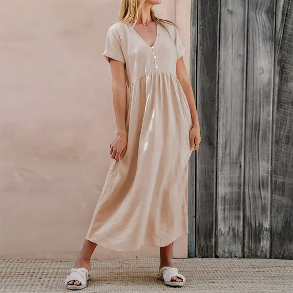 Women's  Solid Color Elegant Loose Dress