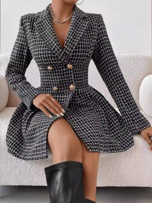 Women's  Long Sleeve Dress Coat