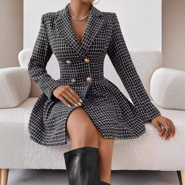 Women's  Long Sleeve Dress Coat