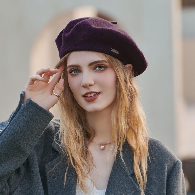 Autumn Winter Colors Available Wool Beret British Casual Season Warm Thickened Solid Color All Matching Hat